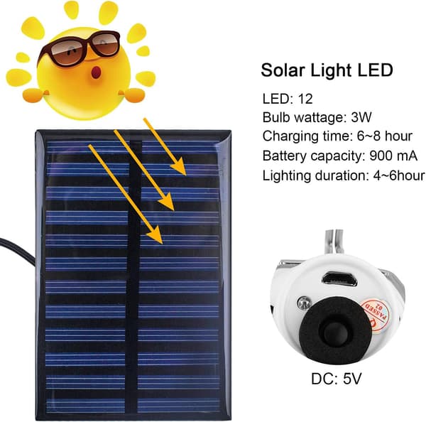 LED-aurinkoenergiapolttimo, aurinkolamput ulkokäyttöön, 2 kpl