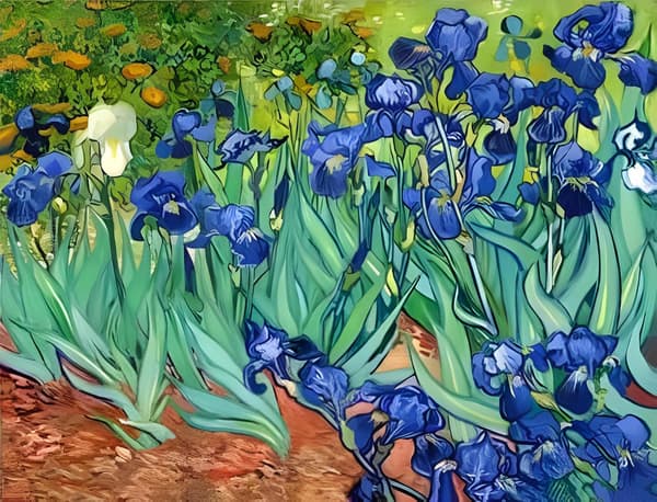 (30x40cm) Diamantmaleri-sett for voksne, Van Gogh Iris Diamant
