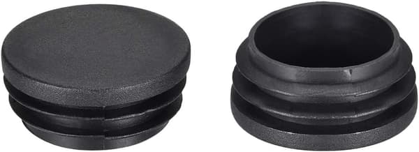 10-pakning 42 mm runde lamellhetter, runde rør-lamellhetter, runde plasthetter