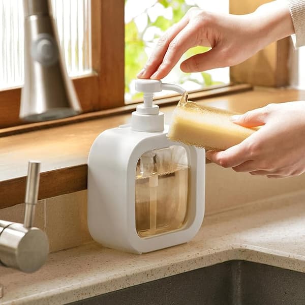 2 st flytande tvålpump kökstvålpump schampo- och duschgeldispenser, tvålpump, för kök, dusch (300 ml)