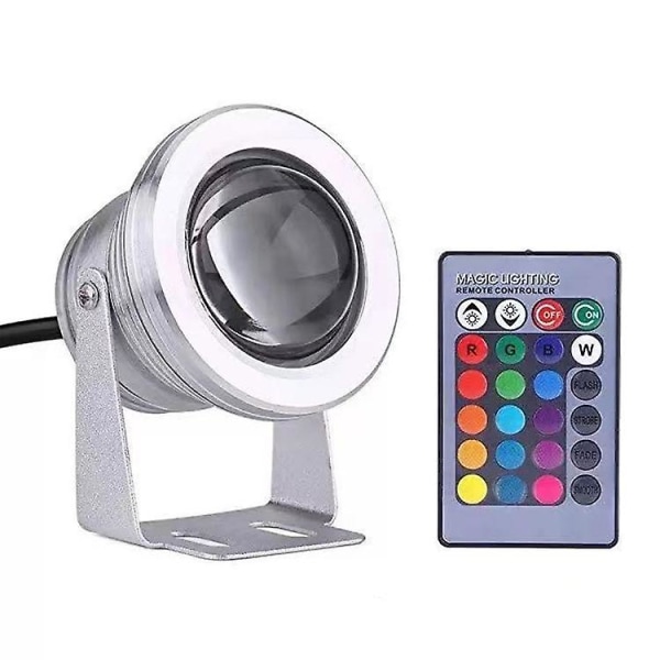 LED-nedsänkt strålkastare, IP68 vattentät RGB-undervattenslampa,