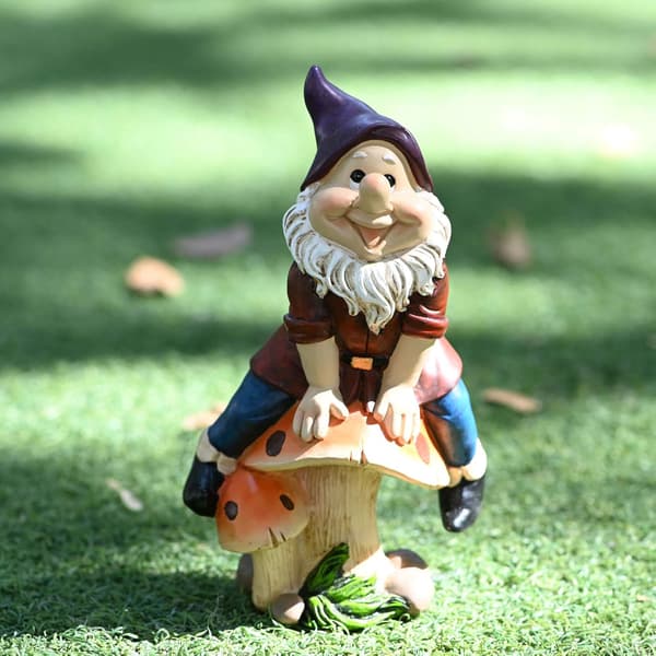Roliga Trädgårdsgnomstatyer Figuriner Utomhus Gnomstaty Dekorationer
