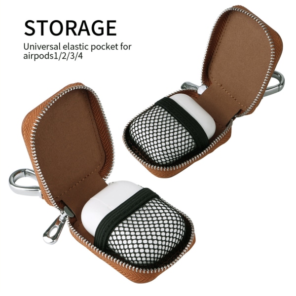 Hörlursfodral i läder, handgjort, för AirPods