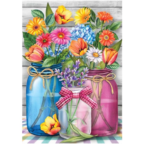 (30 × 40 cm, Flower F) DIY Diamond Painting, Flowers 5d Diamond P