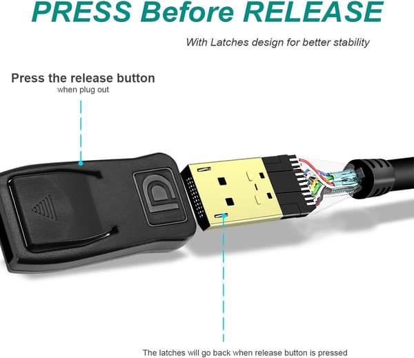Videokabel DisplayPort DP til DP 1.2 videokabel standardversjon