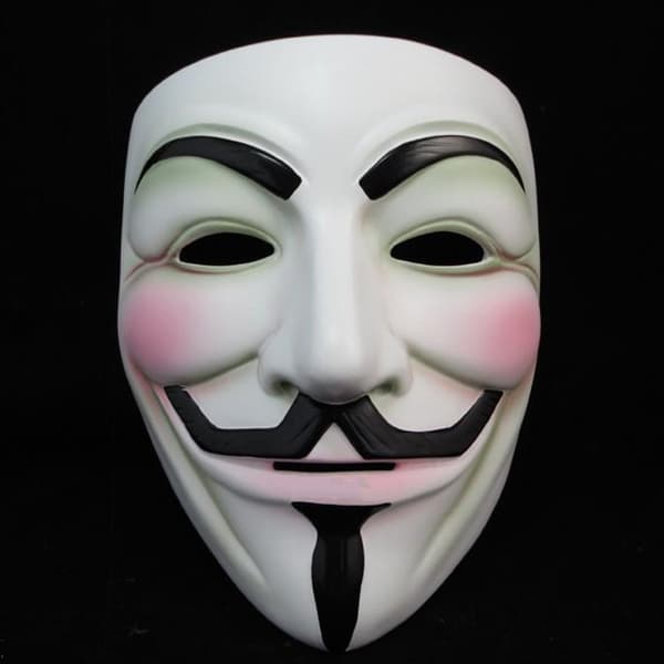 Hacker Mask V for Vendetta Maske for Barn Kvinner Menn Halloween Kostyme