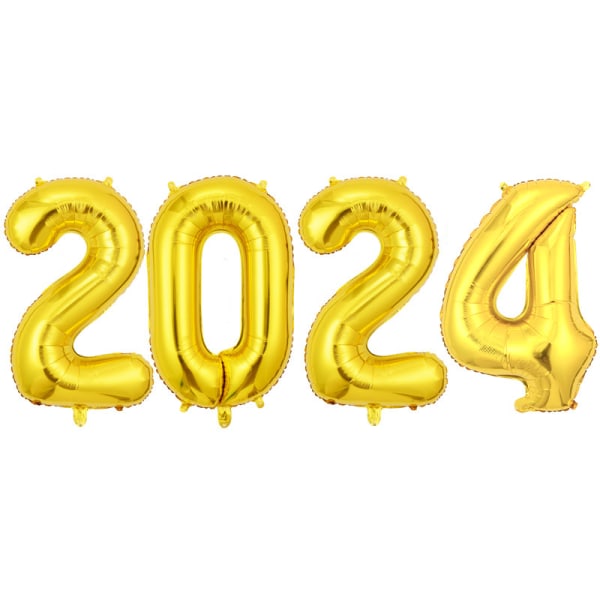 Uppblåsbara nyårsballonger 2024 (guld 2024) - XXL-ballong, ca. a318 | Fyndiq