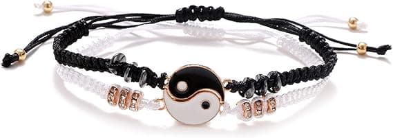 2 Vennskapsarmbånd Justerbart Yin Yang-armbånd