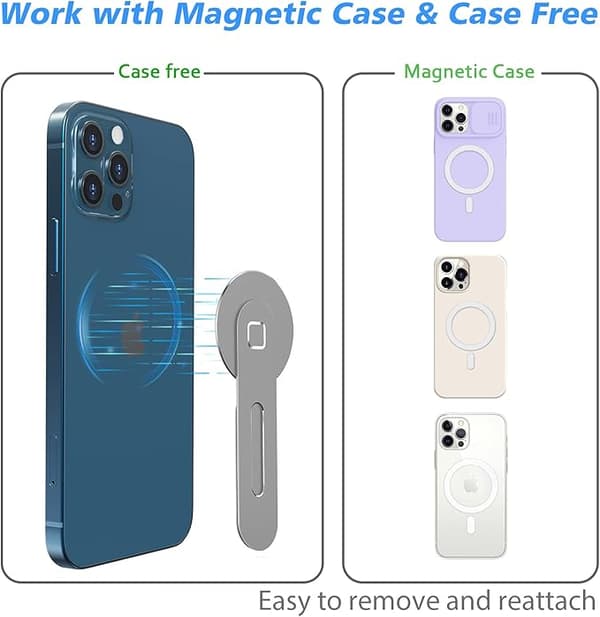 1 stk. Magnetisk Laptopstativ, Justerbart Telefon Skjerm Sidestativ for iPhone 14 Pro Max/iPhone 13/iPhone 12, Folda