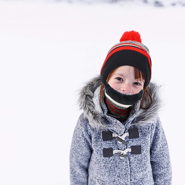 3-i-1 Varm Lue Skjerf Hansker Sett for Barn, Vinter Tykk Termisk