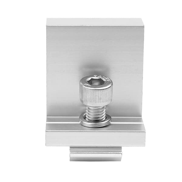 12 stk Justerbare Solcelleenderklemmer i Aluminium for Montering av Solcellepanel B