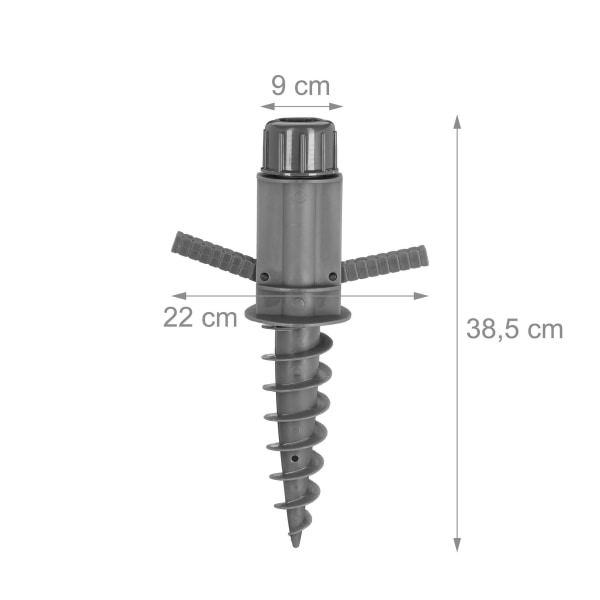 Sateenvarjohaarukkajalusta, halkaisija 32 mm, hiottu tappi päivänvarjolle