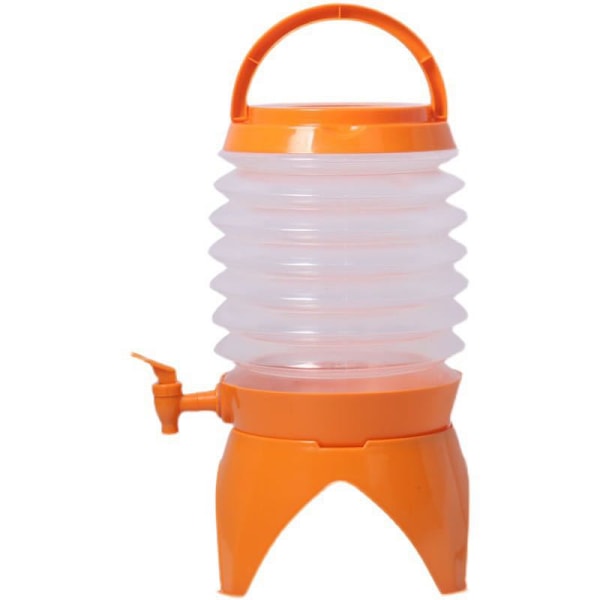 Vanddunk - Foldbar vanddunk - Jerrycan til vand - Beholder - Orange farve - Foldbar - Vandhane - Vand