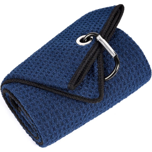 (Marinblå) Mikrofiber golfhandduk Premium mikrofibertyg honung