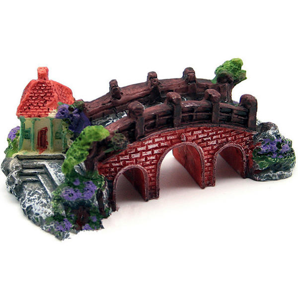Miniatyr Akvarium Vattenbro - Sagoskog Dekoration 10x5x4cm