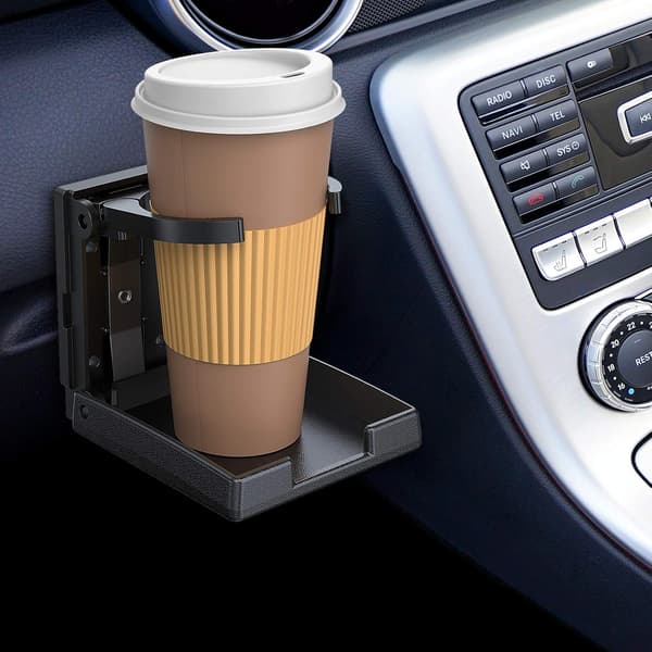 2 stk. Universelle Justerbare Foldbare Kopholder Sort Bil Drik