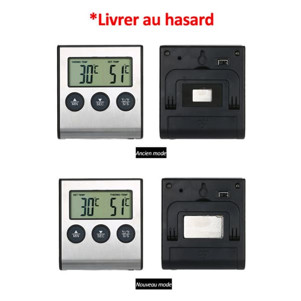 -50-300°C Ruokalämpömittari hälytyskellolla, Foo
