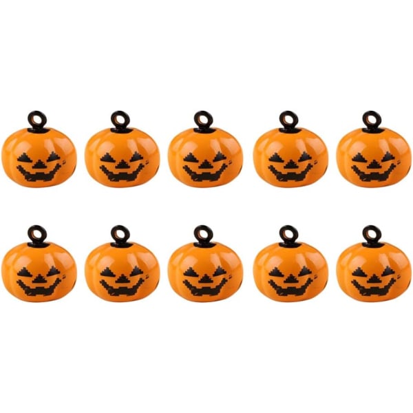 Paket med 10 Mini Pumpkin Bells Halloween Jack-O-Lanterns Creative