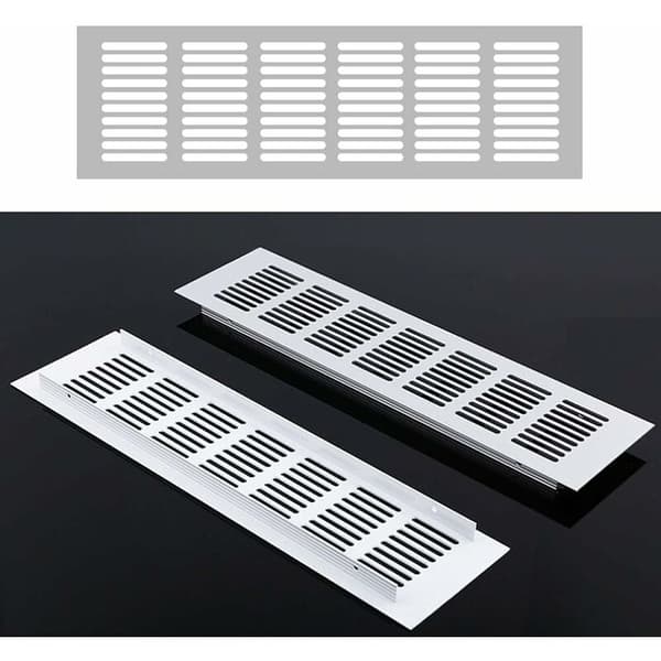2 stk rektangulær ventilasjonsrist, aluminiumsventilasjon