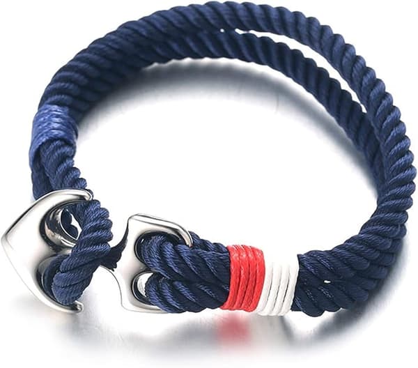 Nylon tauarmbånd for menn marineblå