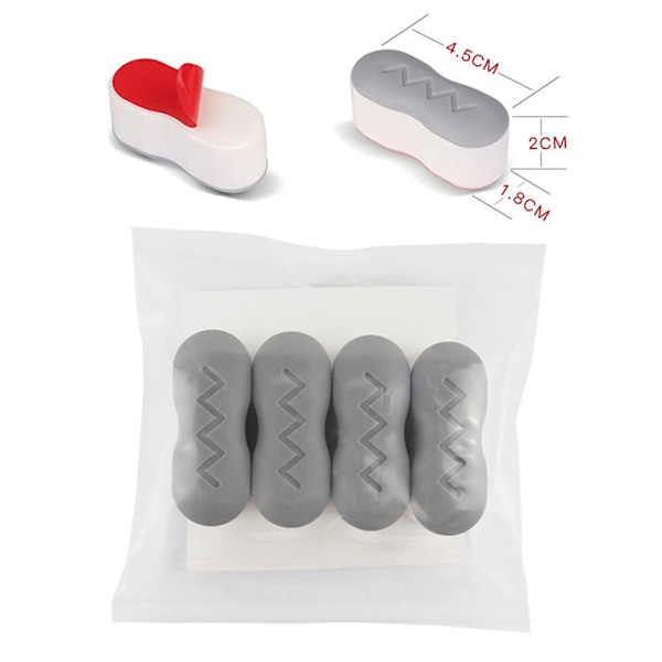 Toalettlockbumpers för badrumsbidet (4-pack) - 4,5 cm x 2 cm