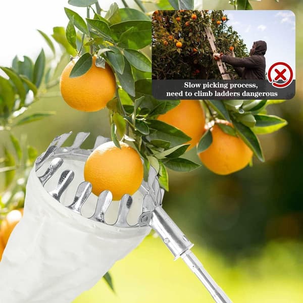 Fruktplockare (diameter 16cm) med tygpåse, praktisk a