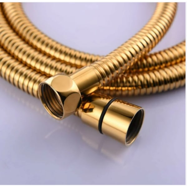 (Guld) 59" knækbestandig fleksibel bruseslange i rustfrit stål