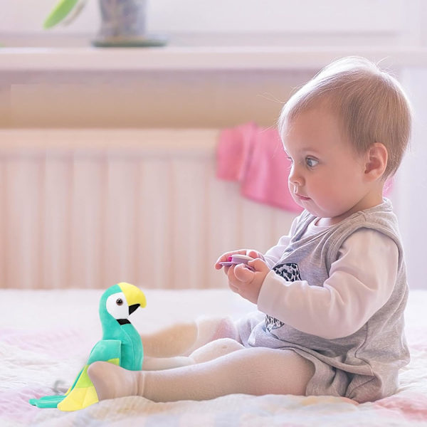 Sööt Macaw-papukaija Pehmolelu, Vihreä Lintupehmolelu, S
