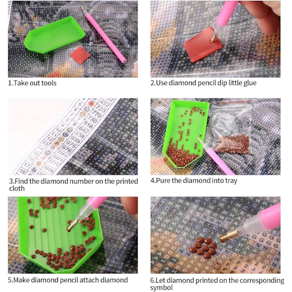 (30x40cm) 5D Diamantmålning Kit, Målning efter Siffror Kit - DIY