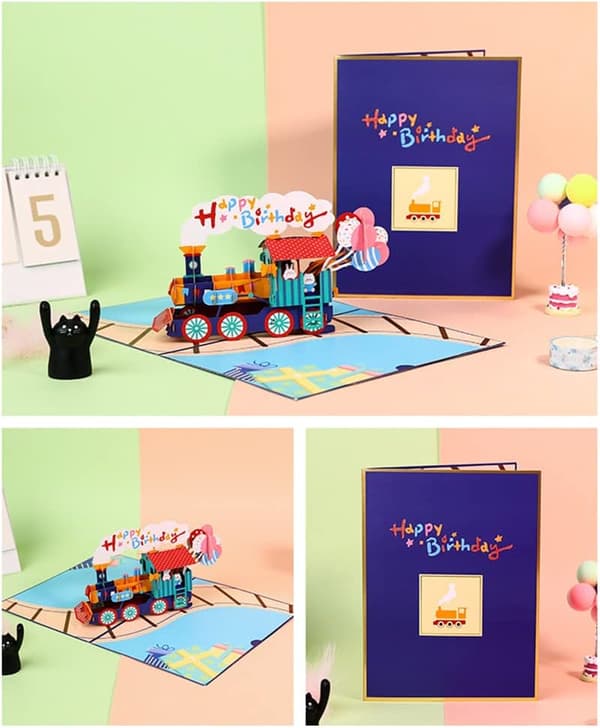 Bursdagskortgave til dine barn, venner og elskere, 3D Pop-up G