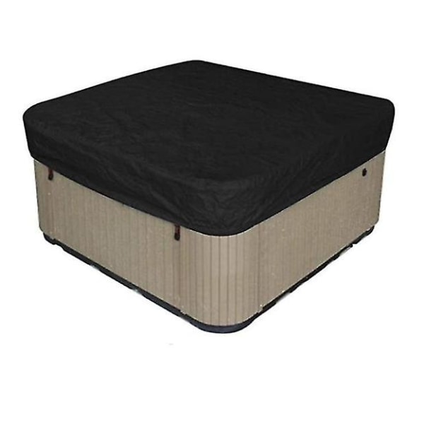 Vedenpitävä Polyester Square -kylpytynnyrin cover Outdoor Spa Covers mustat