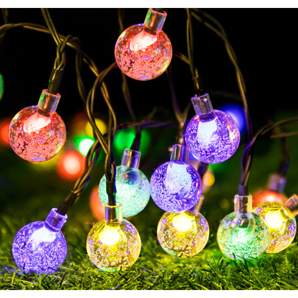 Guirlande lumineuse solaire (lumières colorées), 7 m 50 LED étanc