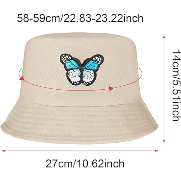 Damernas Fiskehatt Solhatt Bucket Hat Bomullshatt Vikbar Hatt