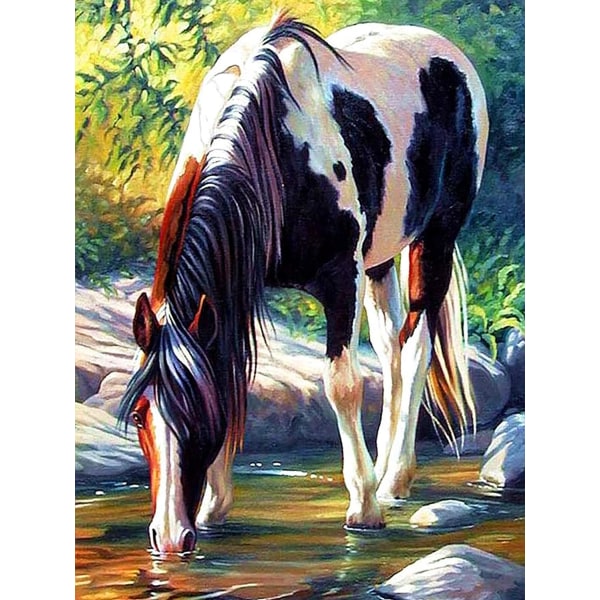 30x40cm, DIY Diamond painting Horse Forest Kit diamantmålad rh