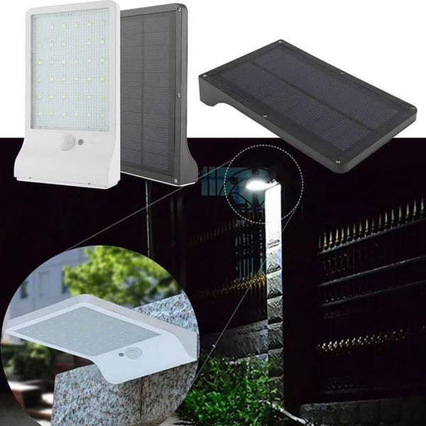 36LED-Sort Solcelle Havelampe med Pæl, Udendørs Hjem Balkon LED