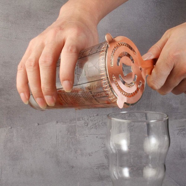 Cocktail Shaker 400 ml ruostumattomasta teräksestä valmistettu lasipullo baari jääjuoma