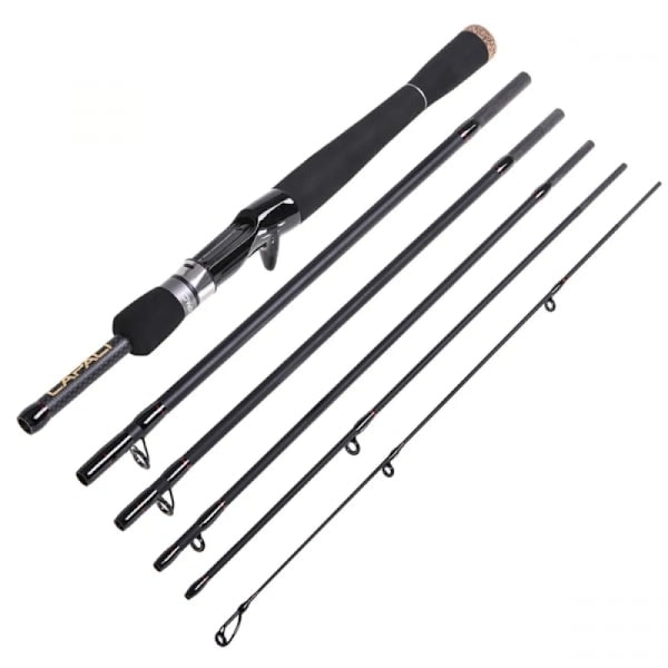 6 Sektioner 2,1 Meter Carbon Spinning Casting Fiskestang Lokke Fiskestang Håndstang Fiskeudstyr