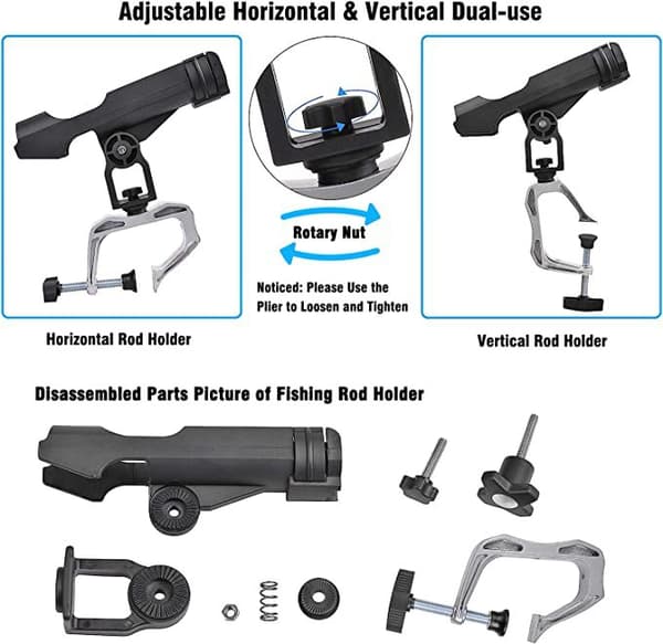 Bådstangs Holder (360 graders rotation, let justerbar til båd k