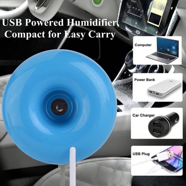 Mini Bärbar USB Luftfuktare Donut Shape Atomizing Luftfuktare