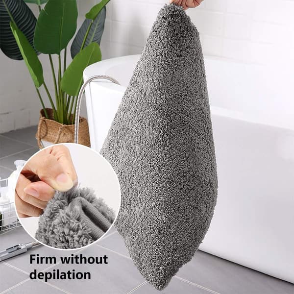Absorberende Skridsikker Bademåtte Sølvgrå 40*60cm 2 stk