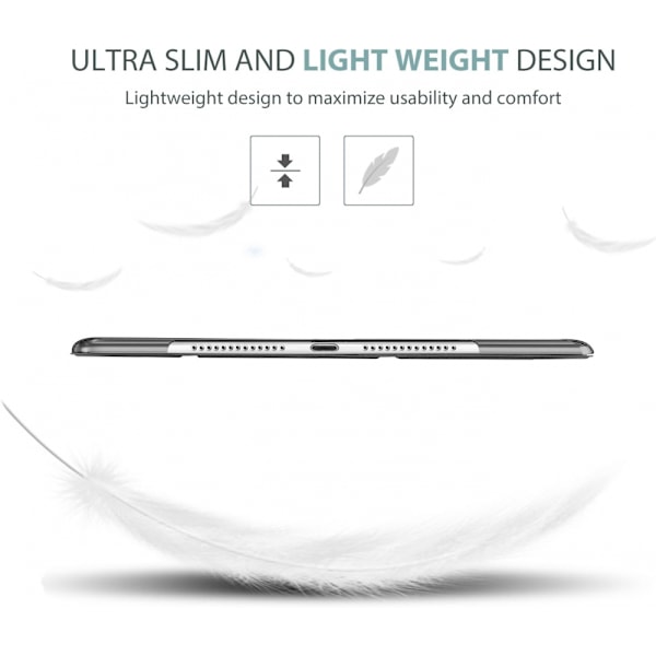 Svart Smart Case för iPad Air 2, Ultratunt Lättvikts Stativ Skyddande Skal för iPad Air 2nd (A1566 A1567)