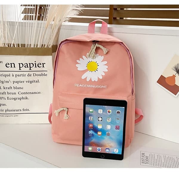 Moderigtig firedelt rygsæk koreansk version af daisy print