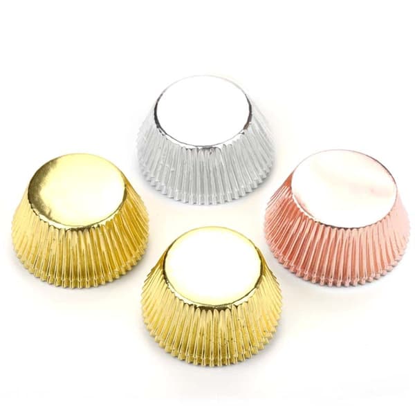 200 st Standard Silverfolie Muffinsformar (Guld)