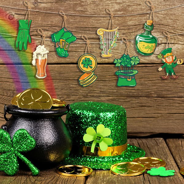8 st. Patricks Day-tema hängen för födelsedagsfest