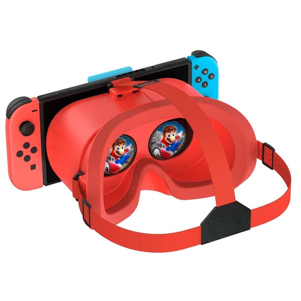 (Orange og Blå) Switch 3D VR-briller til Nintendo Switch/Switch OLED, med justerbar HD-linse og 360° panorama