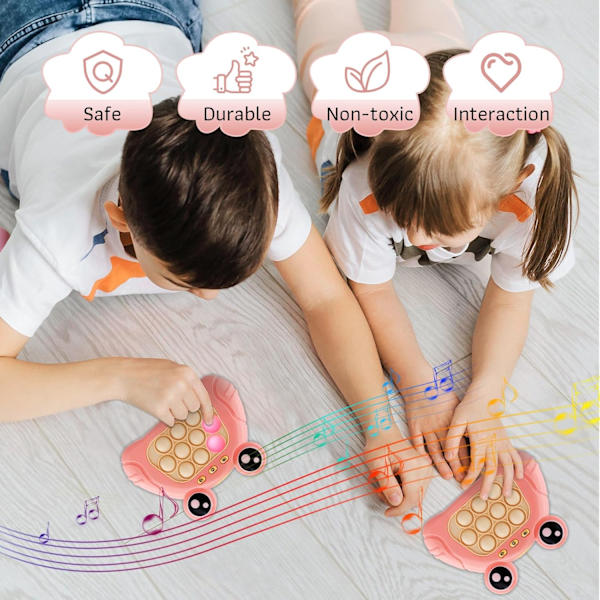 (Rosa) Pussel Pop Spelkontroll, Bubblor Sensorisk Fidget Leksak, Fickspel För Barn, Snabb