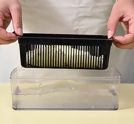 Multifunksjonell grønnsakskutter - Rivejern - Kjøkkenkutter - Eggeplommeseparator - Løkkutter - Pommes frites-kutter - Allsidig kutter
