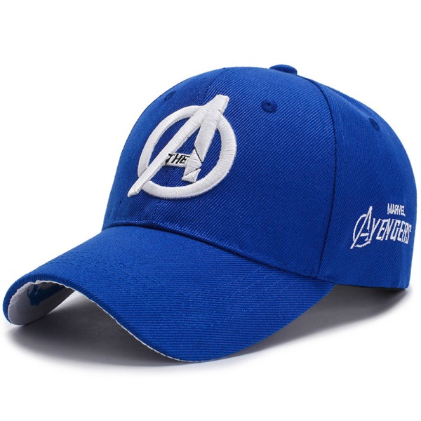 Avengers baseballkasket med visir (kongeligt blåt og hvidt broderi