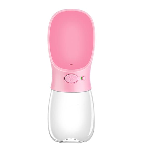 Bärbar vattenkopp för husdjur utomhus, rosa