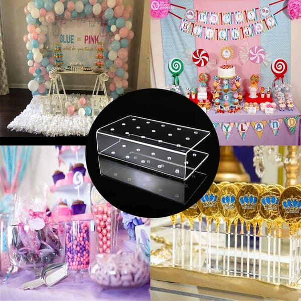 Klar Akryl Lollipop Display Stativ 15 Huller Slik Display Stativ